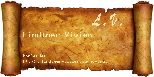 Lindtner Vivien névjegykártya